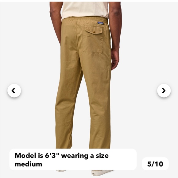 LIKE NEW Men’s Patagonia funhoggers pants medium cream color - Picture 12 of 12